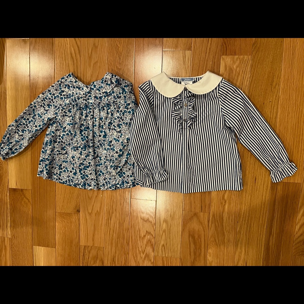 Jacadi peter pan collar shirt bundle
